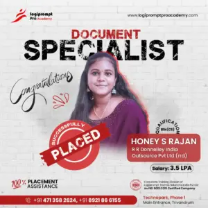 Honey S Rajan placement poster